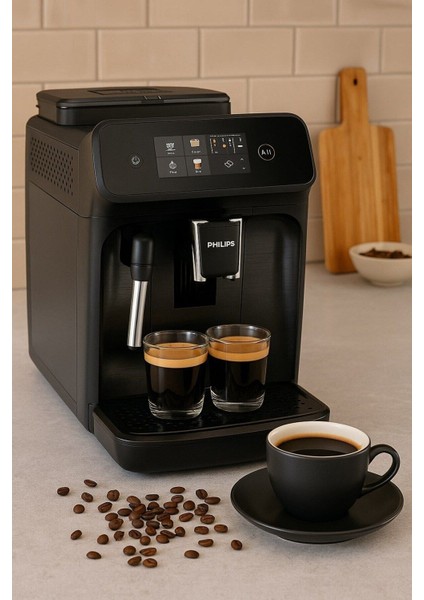 2200 Serisi Tam otomatik Süt Köpürtücülü Otomatik Kahve ve Espresso Makinesi EP2220+ 1kg Tchibo Kahve