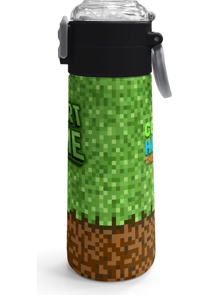 Kids High Craft Desenli Pipetli ve Direkt Içim Çelik Termos 500 ml 31992