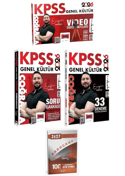 Yargı 2026 Kpss Coğrafya Video Ders Notları + Soru Bankası + 33 Deneme 3 Lü Set+Anla Kazan Paragraf