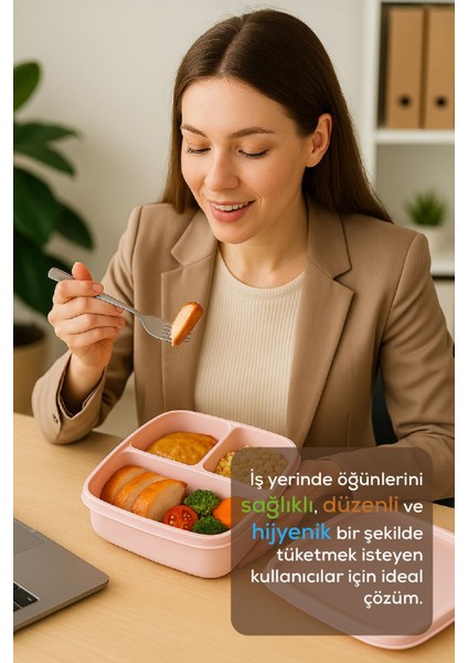 3'lü Pembe Kare Bölmeli Saklama Kabı Seti, Şık ve Kullanışlı Mutfak Düzeni Için Ideal modelleri