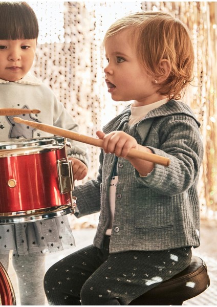 Kız Bebek Geniş Yaka Hırka