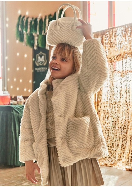 Kız Çocuk Peluş Mont