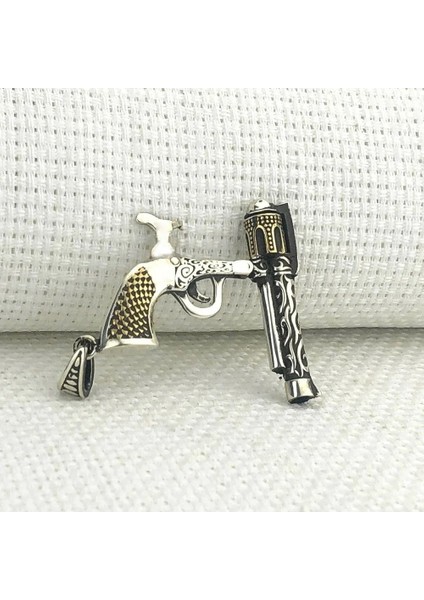 925 Ayar Gümüş 6 Patlar Tabanca Kolye Ucu fiyatları