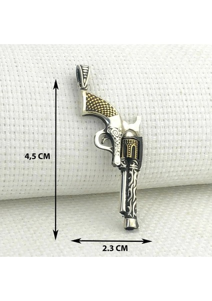 925 Ayar Gümüş 6 Patlar Tabanca Kolye Ucu modelleri