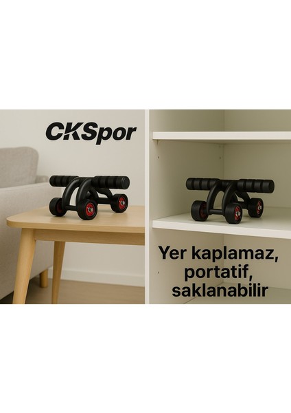 4 Tekerlekli Mekik Aleti Ab Wheel Diz Matı Hediyeli Karın Egzersiz Aleti CKS452 indirimleri