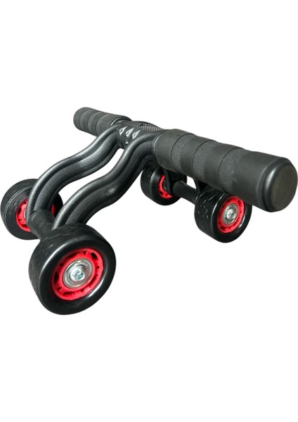 4 Tekerlekli Mekik Aleti Ab Wheel Diz Matı Hediyeli Karın Egzersiz Aleti CKS452
