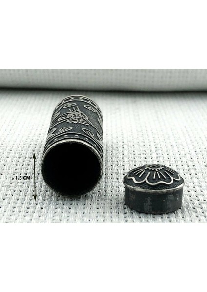 925 Ayar Gümüş Silindir Model Osmanlı Tuğralı Cevşen Muska Kabı Erkek Kolye modelleri