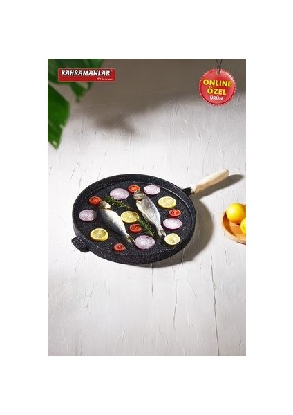 Gözleme Tavası Ocak Üstü Ekmek Bazlama Tavası Döküm Granit Çift Taraflı Tava modelleri