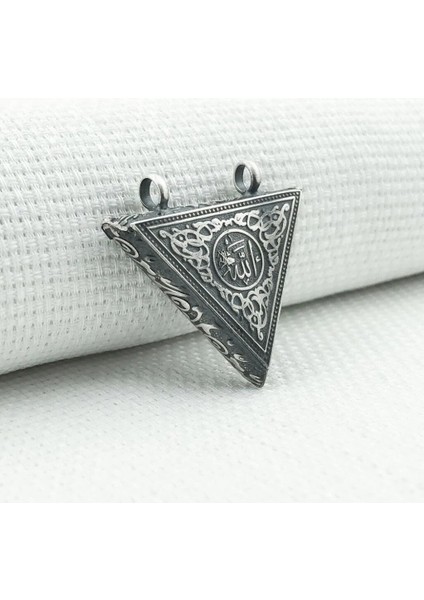 925 Ayar Gümüş Allah Yazılı Cevşen Muska Kolye Ucu