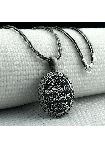 925 Ayar Gümüş Nazar Dualı Erkek Kolye