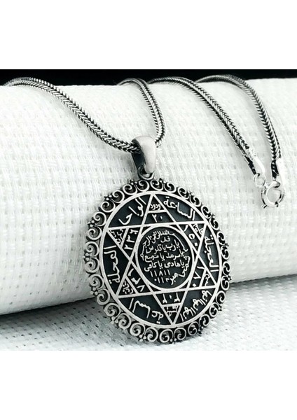 925 Ayar Gümüş Mührü Süleyman Işlemeli Kolye fiyatları