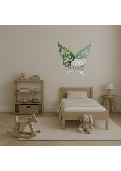 Çift Kelebek Dekoratif Aynalı Tablo - LORCE5816-3431 fırsatları