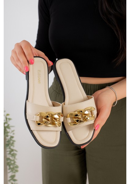 Prenses Paris Zincir Kadın Terlik Dış Mekan Ev Terliği indirimleri