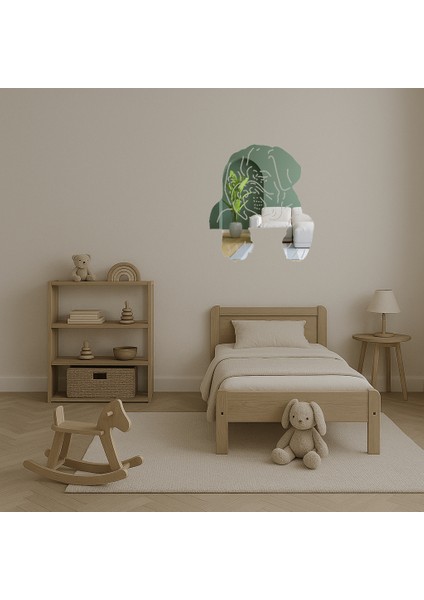 Köpek Yüzü Tasarımlı Dekoratif Aynalı Tablo - LORCE2633-3040 fırsatları