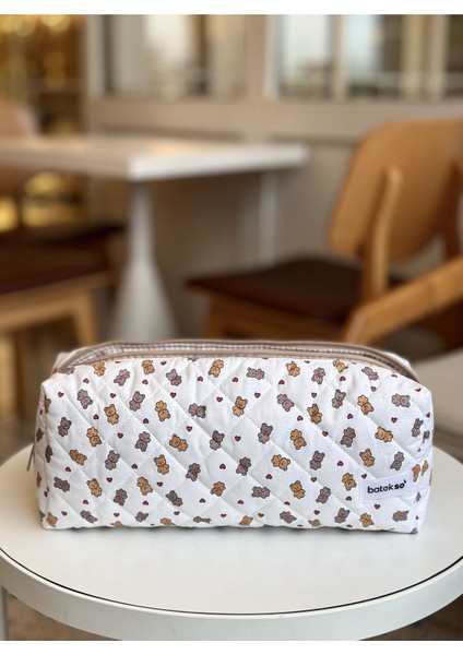 Ayıcık Kalp Desenli Saç Şekillendiricileri Için Seyahat Çantası - Xl Boy fiyatları