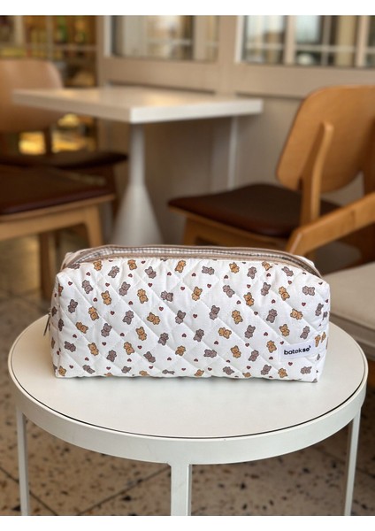 Ayıcık Kalp Desenli Saç Şekillendiricileri Için Seyahat Çantası - Xl Boy fırsatları