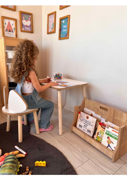 Mobilya Montessori Çocuk Çalışma Aktivite Masası ve 1 Sandalye Set Mickey modelleri
