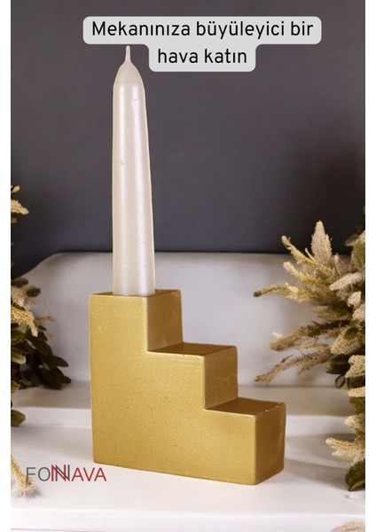 Şamdan Mumluk Dekoratif Mumluk Beyaz Renk Tealight Mumluk Model 18