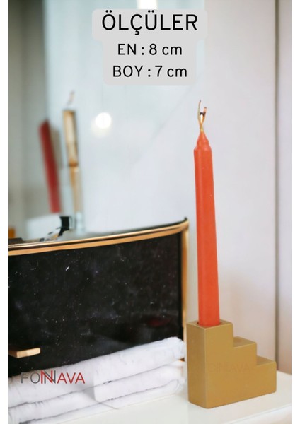 Şamdan Mumluk Dekoratif Mumluk Beyaz Renk Tealight Mumluk Model 18