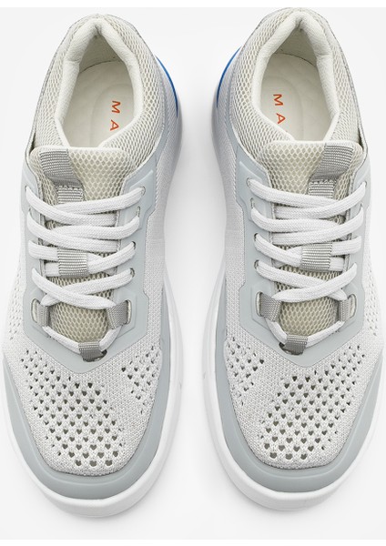 Kadın Sneaker Örgü Triko Koşu Ve Yürüyüş Spor Ayakkabı Norge Gri