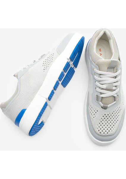 Kadın Sneaker Örgü Triko Koşu Ve Yürüyüş Spor Ayakkabı Norge Gri