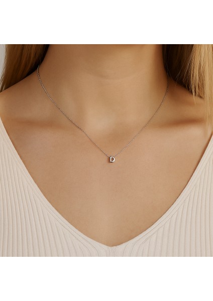 Mini D Harfi Gümüş Kolye fiyatları