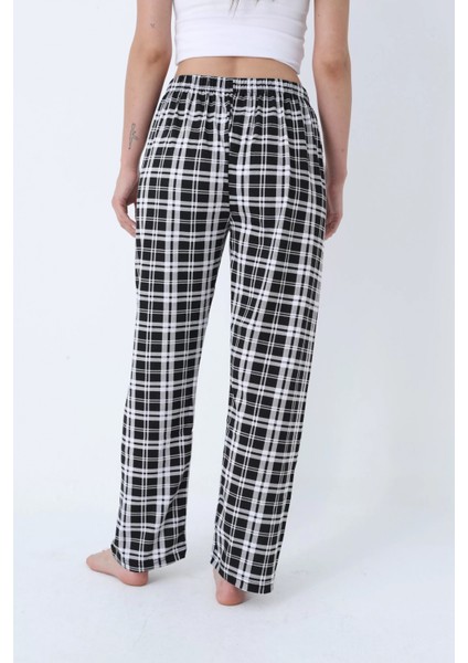 Ekose Desenli Beli Lastikli Unisex Pijama Altı fiyatları