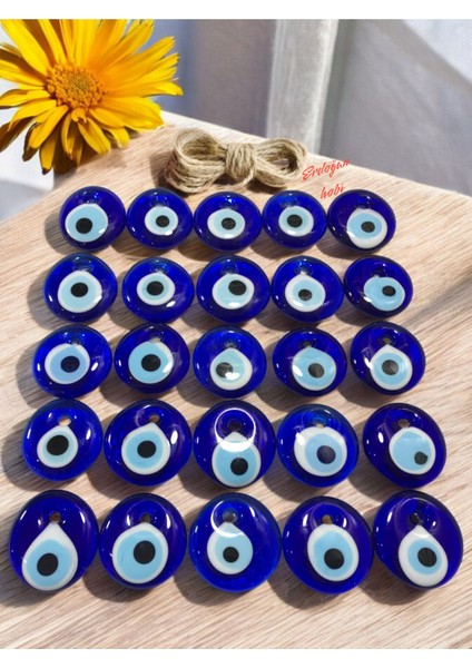 Mavi Cam Nazarlık 25 Adet 4-4.2 cm Bahçe ve Duvar Süsleri fiyatları