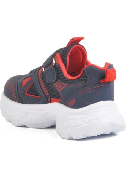 Lacivert-Kırmızı Fileli Çocuk Spor Ayakkabı 1500 P fırsatları