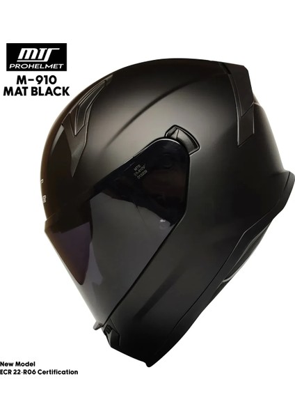 M-910 Full Face Kask Mat Black – Güneş Vizörlü, Dot/ce Onaylı, Intercom Uyumlu fiyatları