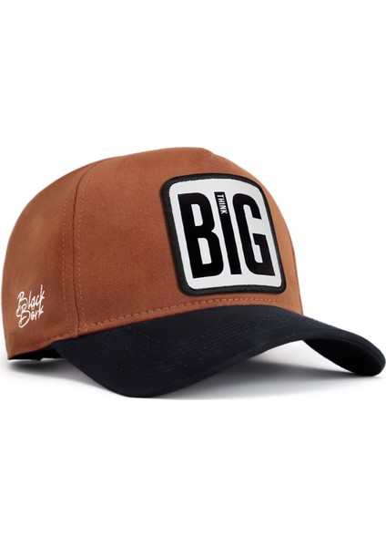 V1 Baseball Big Think - 1 Kod Logolu Unisex Camel-Lacivert Siperli Şapka (Cap)