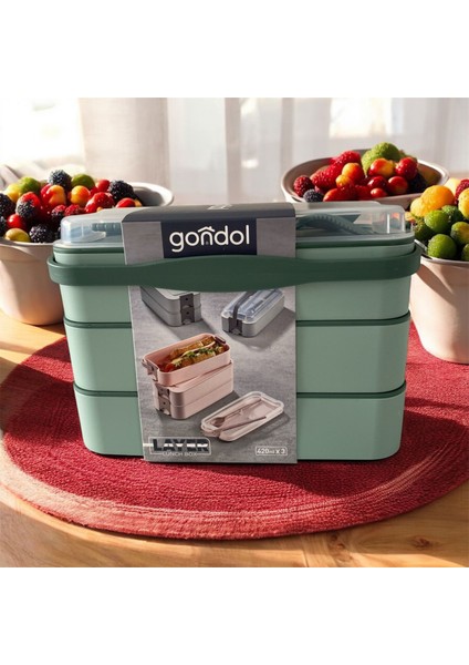 3 Katlı Sefer Tası (Yeşil)