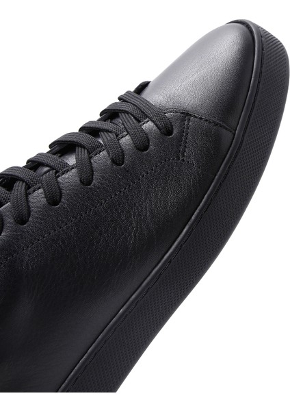 Erkek Siyah Bağcıklı Deri Sneaker 25WFD640618