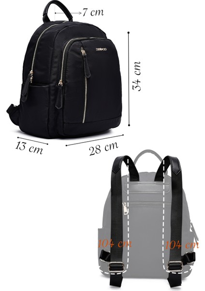 Kadın Siyah Kumaş Sırt Çantası 25ABD24466F fiyatları