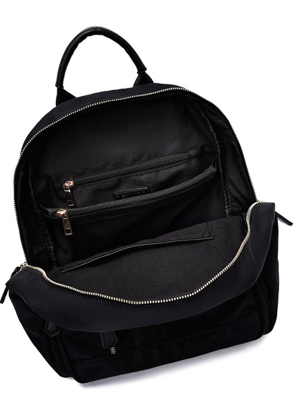 Kadın Siyah Kumaş Sırt Çantası 25ABD24466F