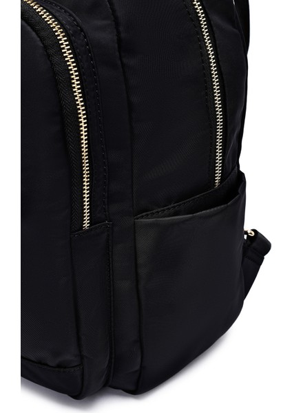 Kadın Siyah Kumaş Sırt Çantası 25ABD24466F