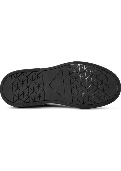 Erkek Siyah Bağcıklı Kalın Tabanlı Deri Sneaker 25WFD6408FT fırsatları