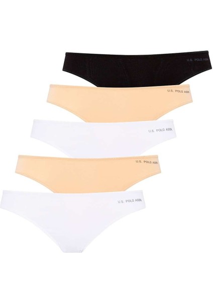 Lisanslı %47 Modal %47 Pamuk Tanga String Renkli 5'li Özel Kutulu Paket / Siyah - Beyaz - Ten