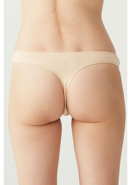 Lisanslı %47 Modal %47 Pamuk Tanga String Renkli 5'li Özel Kutulu Paket / Siyah - Beyaz - Ten