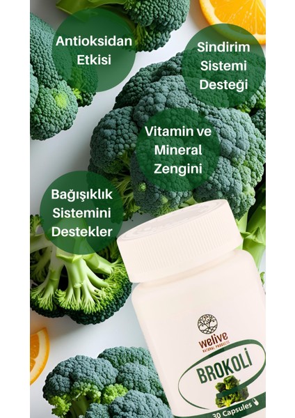 Brokoli Ekstresi 30 Kapsül – Doğal İçeriklerle Zenginleştirilmiş Takviye modelleri