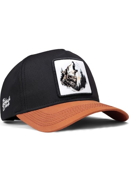 V1 Baseball Kurt - 6bs Kod Logolu Unisex Kiremit Siperli-Siyah Şapka