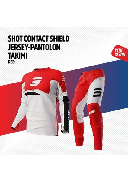 Kırmızı Beyaz Jersey Pantolon Takımı