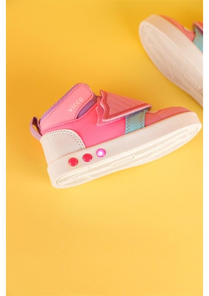 22-30 Numara Kız Çocuk Vicco Ufo Işıklı Pembe Spor Ayakkabı fiyatları