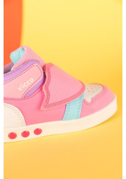 22-30 Numara Kız Çocuk Vicco Ufo Işıklı Pembe Spor Ayakkabı indirimleri