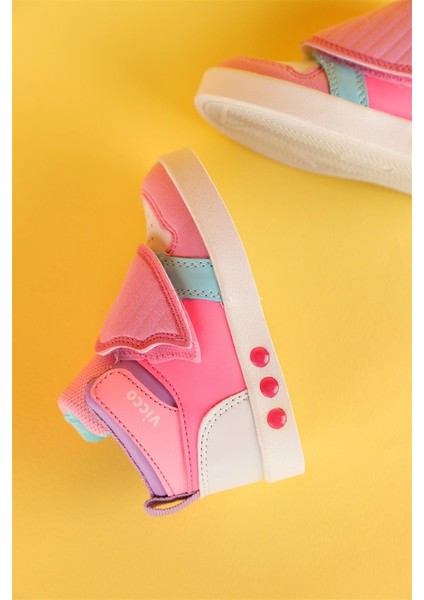 22-30 Numara Kız Çocuk Vicco Ufo Işıklı Pembe Spor Ayakkabı