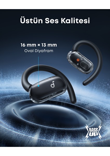 Soundcore V40i Open-Ear Bluetooth Kulaklık - IP55 - 21 Saat Oynatma Süresi - Bluetooth 5.4 - Siyah - A3878 (Anker Türkiye Garantili)