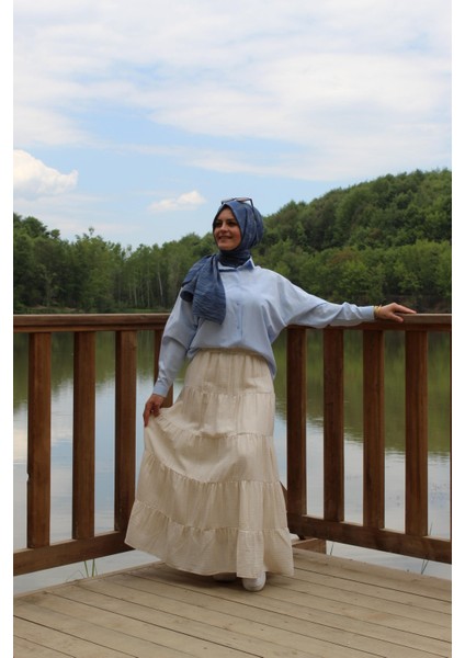 Katlı Fırfırlı Etek