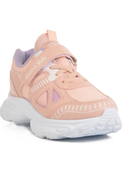 Pudra-Lila Fileli Çocuk Spor Ayakkabı 1500 F