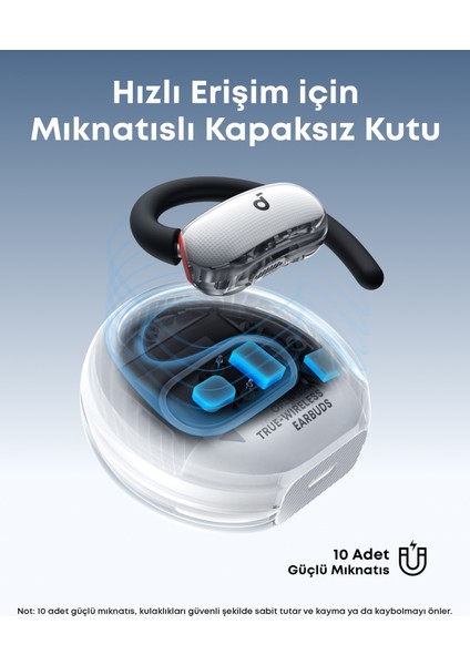 Soundcore V40i Open-Ear Bluetooth Kulaklık - IP55 - 21 Saat Oynatma Süresi - Bluetooth 5.4 - Beyaz- A3878 (Anker Türkiye Garantili) fiyatları