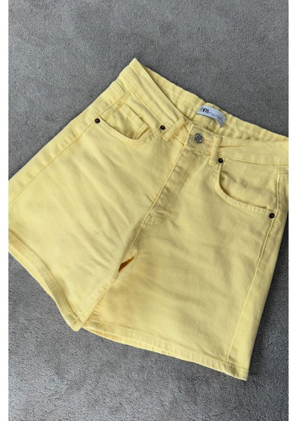 Regular Premium Denim Şort- Sarı fiyatları